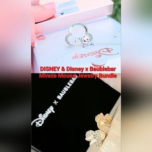🔥4.99SHIP🔥🆕️DISNEY & Disney x Baublebar Minnie Mouse Jewelry Bundle